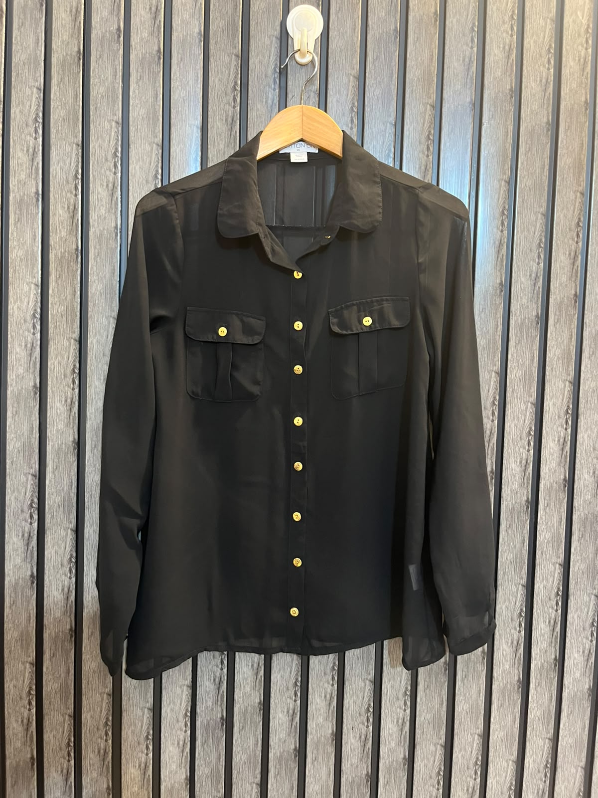 Chest 17  Lenght 25  Fabric Chiffon Women’s Western Full Sleeve Shirt