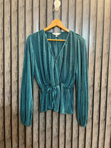 Chest 22  Lenght 23  Fabric Silk Women’s Branded Full Sleeve Shirt