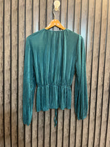 Chest 22  Lenght 23  Fabric Silk Women’s Branded Full Sleeve Shirt