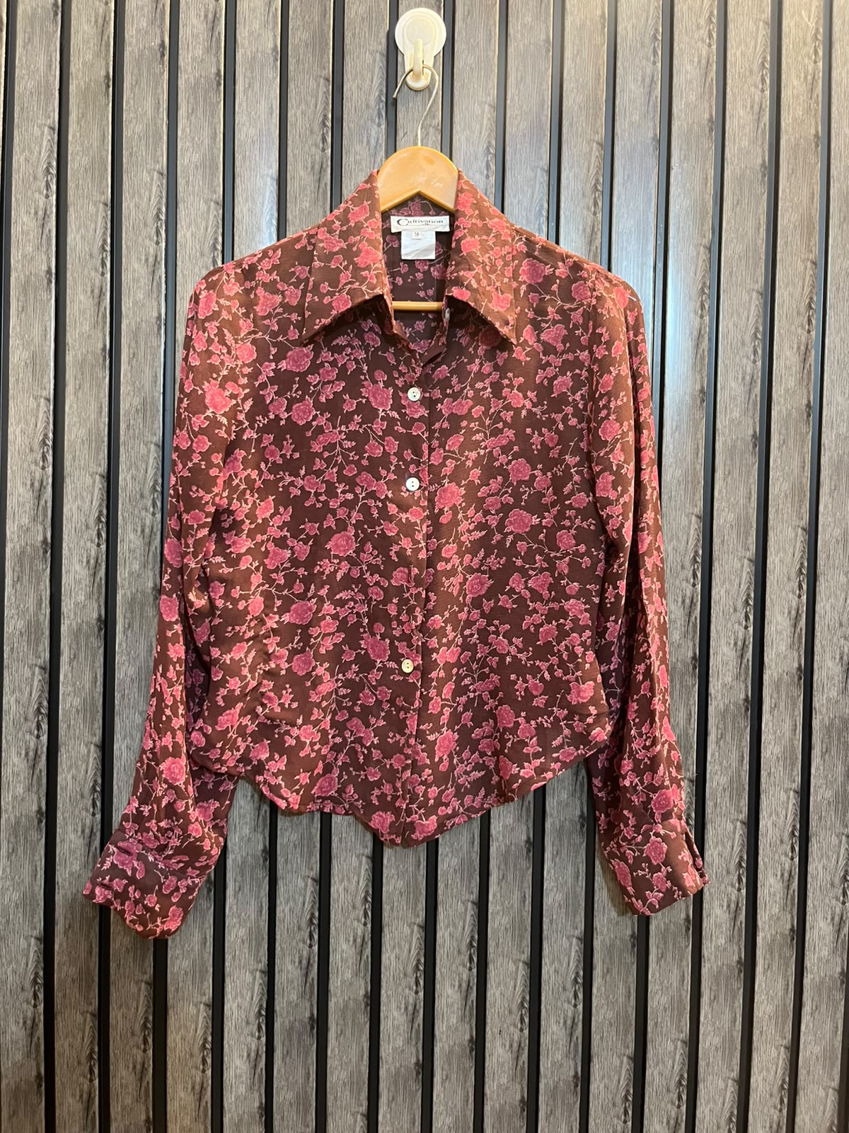 Chest 17  Lenght 25  Fabric Chiffon Women’s Full Sleeve Western Shirt