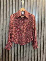 Chest 17  Lenght 25  Fabric Chiffon Women’s Full Sleeve Western Shirt