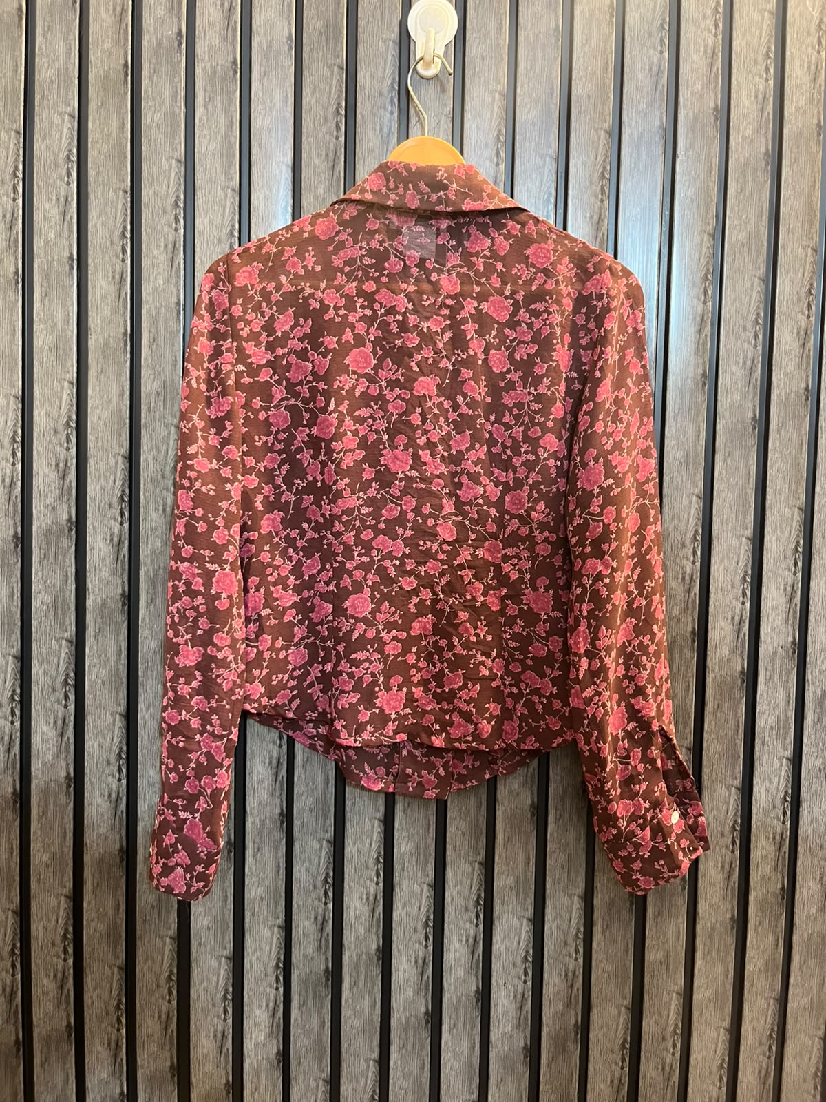 Chest 17  Lenght 25  Fabric Chiffon Women’s Full Sleeve Western Shirt