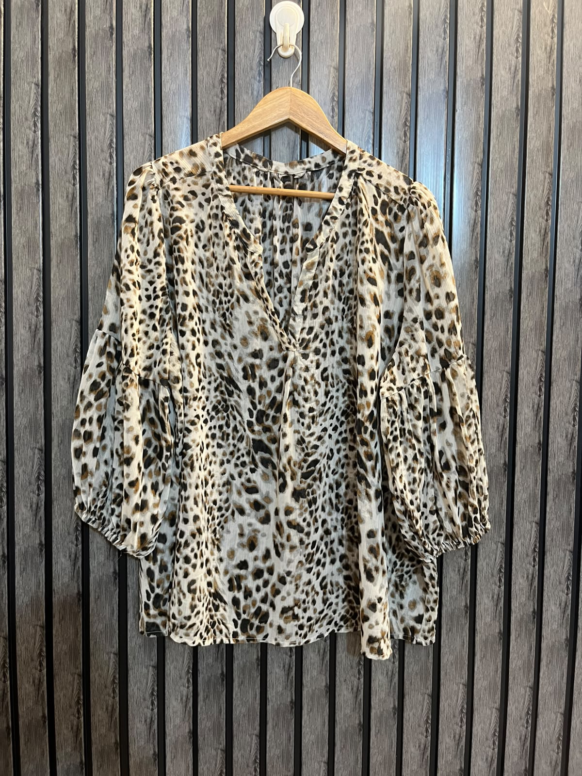 Chest 26  Lenght 27  Fabric Chiffon Western Branded Full Sleeve Women’s Top