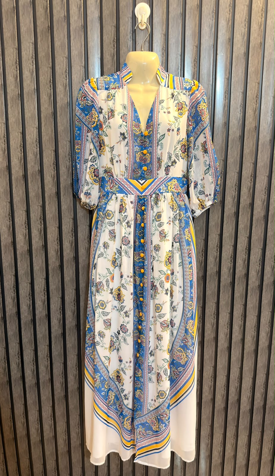 Chest 18  Lenght 52  Fabric Chiffon Women’s Chic Western Maxi Dress