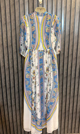Chest 18  Lenght 52  Fabric Chiffon Women’s Chic Western Maxi Dress