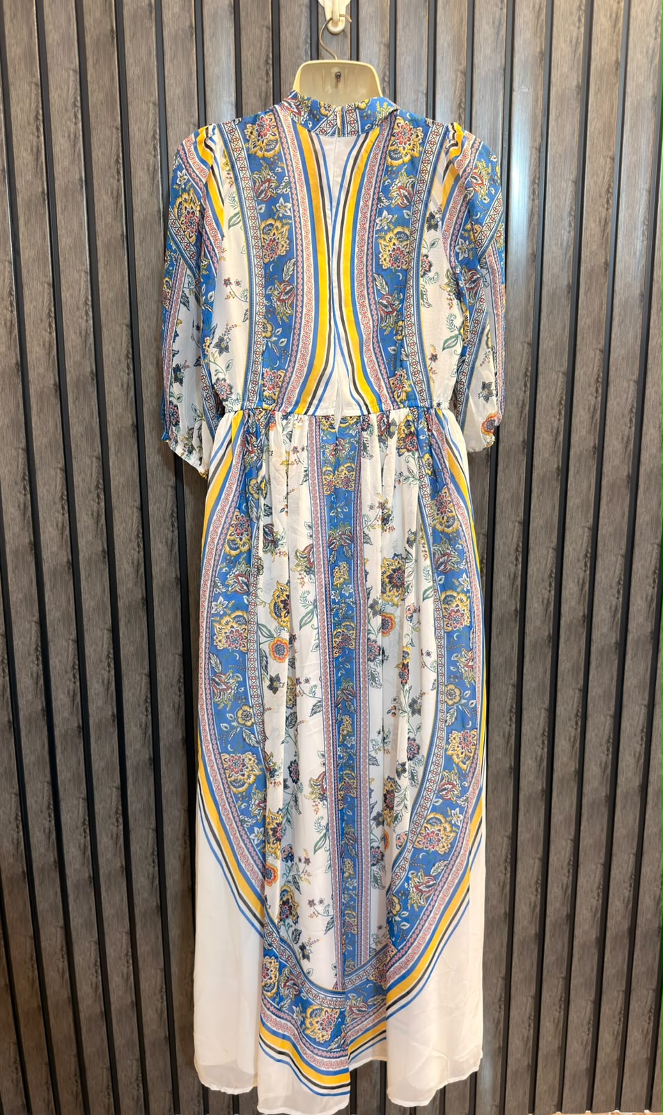 Chest 18  Lenght 52  Fabric Chiffon Women’s Chic Western Maxi Dress