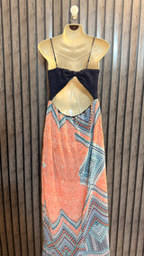 Chest 20  Lenght 57  Fabric Chiffon Women’s Modern Floor Length Maxi