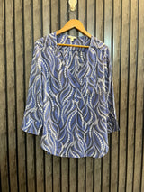 Chest 22  Lenght 27 to 28  Fabric silk Women’s Latest Western Full Sleeve Top