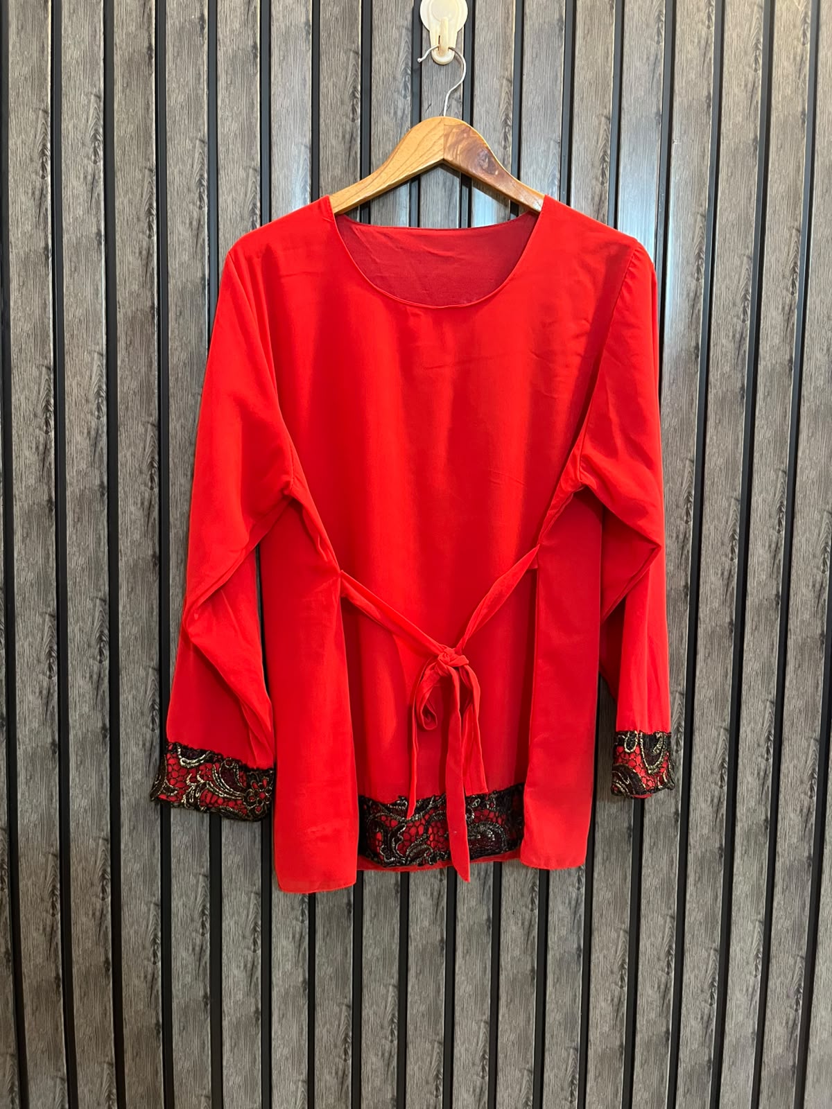 Chest 21  Lenght 27  Fabric chiffon Women’s Western Branded Full Sleeve Top