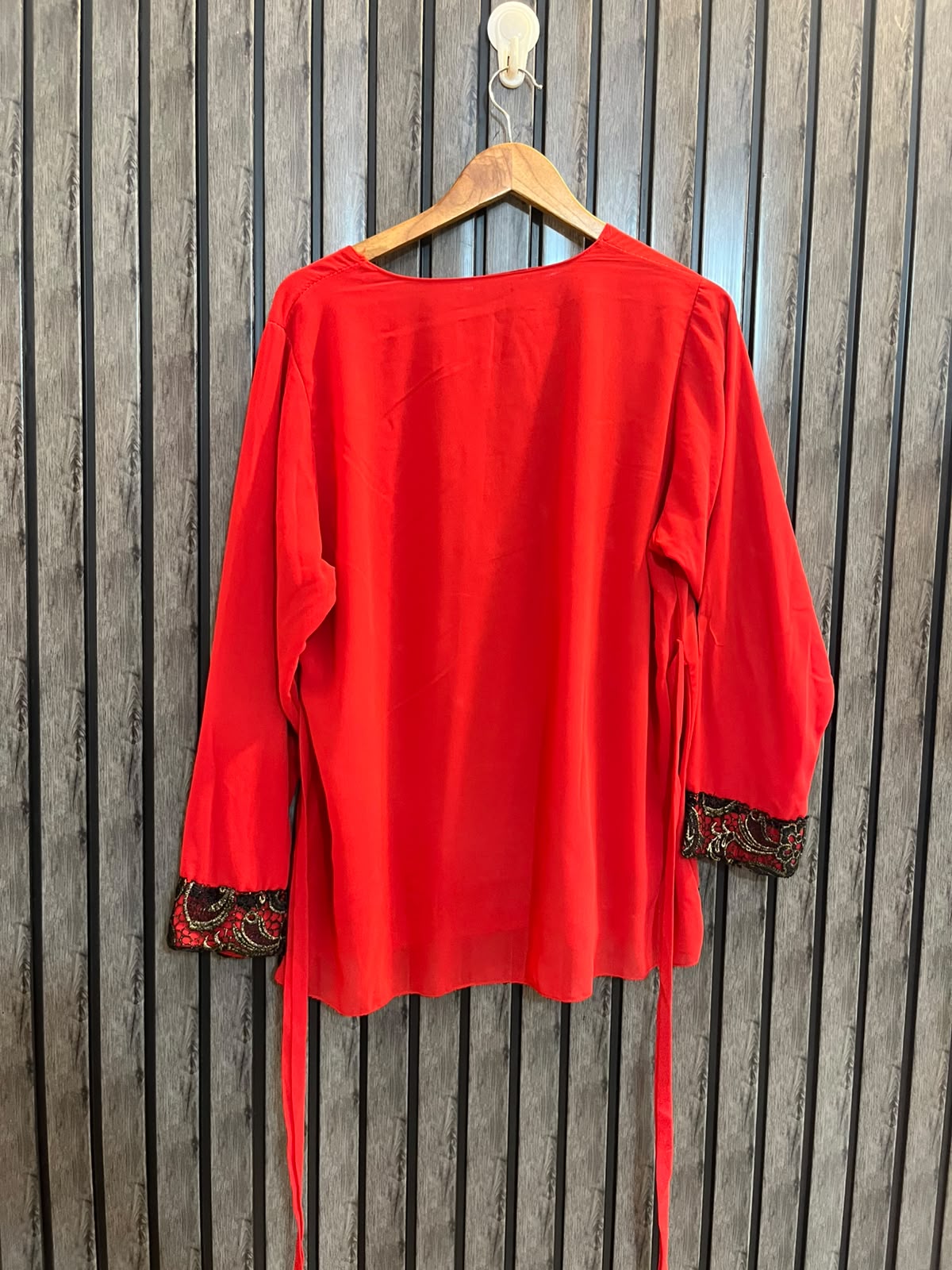 Chest 21  Lenght 27  Fabric chiffon Women’s Western Branded Full Sleeve Top