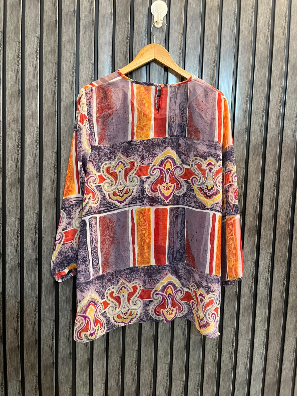 Chest 22  Lenght 29  Fabric Chiffon Western Full Sleeve Branded Top