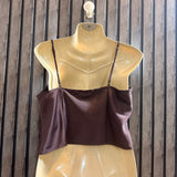Chest 17  Length 16  Fabric Silk Women’s Everyday Crop Top