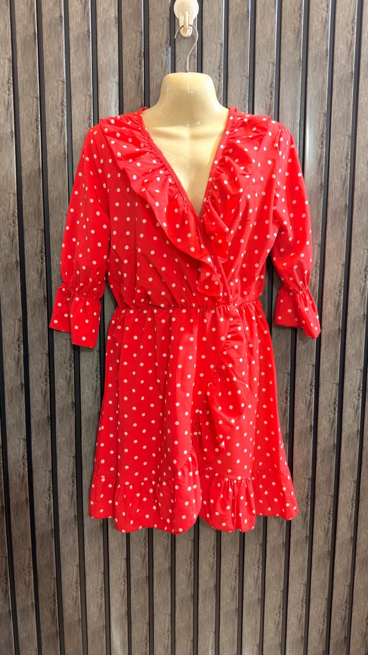 Chest 20  Length 33  Fabric Silk Ladies Chic Party Wear Mini Dress