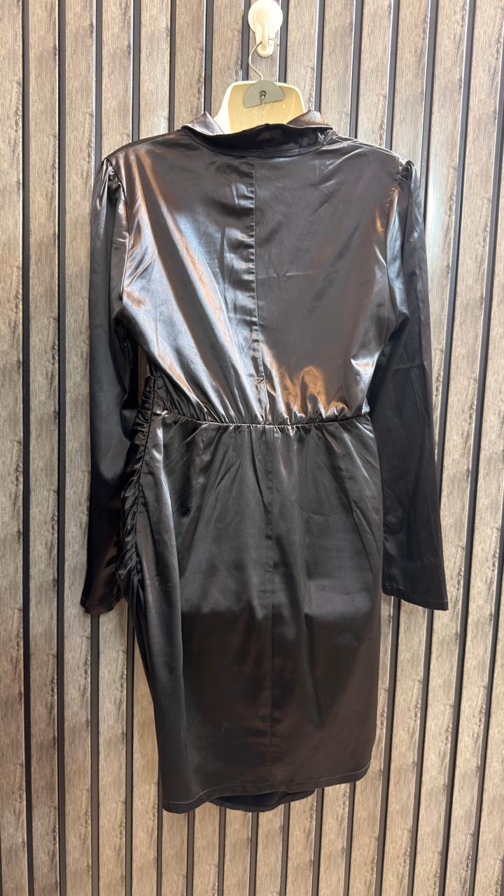 Chest 19  Length 38  Fabric Silk Women’s Elegant Night Party Mini Dress