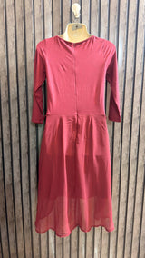Chest 18  Length 35 To 41  Fabric Chiffon And Jersey Women’s Modern Western Party Dress