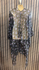 Chest Free Size  Length 43  Fabric Chiffon Women’s Glamorous Western Party Ponchos