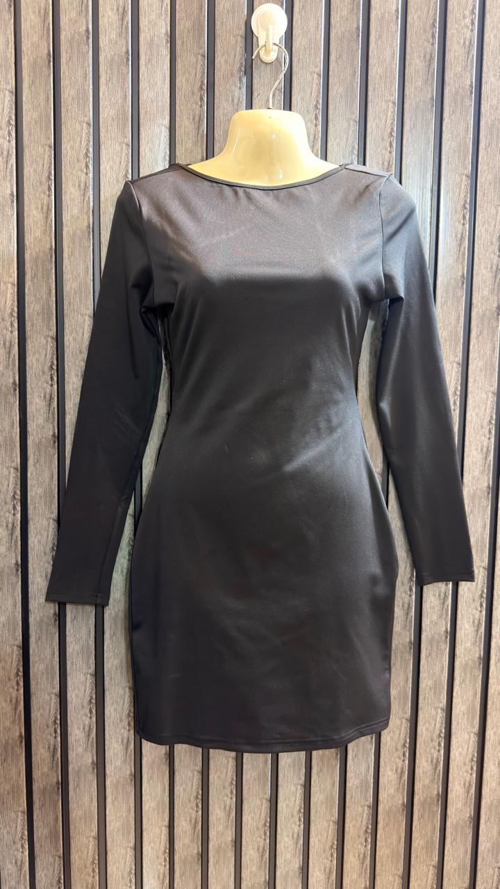 Chest 19  Fabric Silk Jersey Women’s Classy Western Evening Mini Dress
