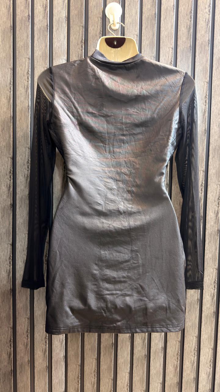 Chest 18  Lenght 28  Fabric Net Ladies Glamorous Party Wear Mini Dress