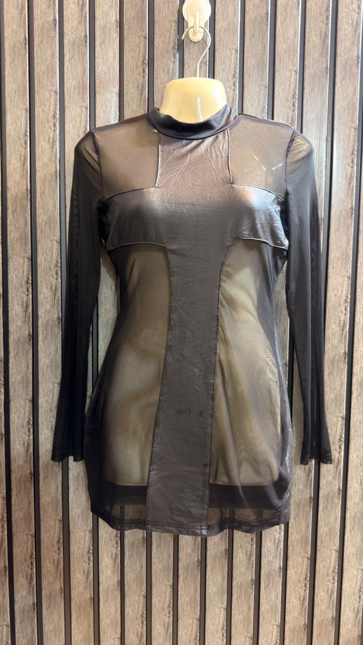 Chest 18  Lenght 28  Fabric Net Ladies Glamorous Party Wear Mini Dress