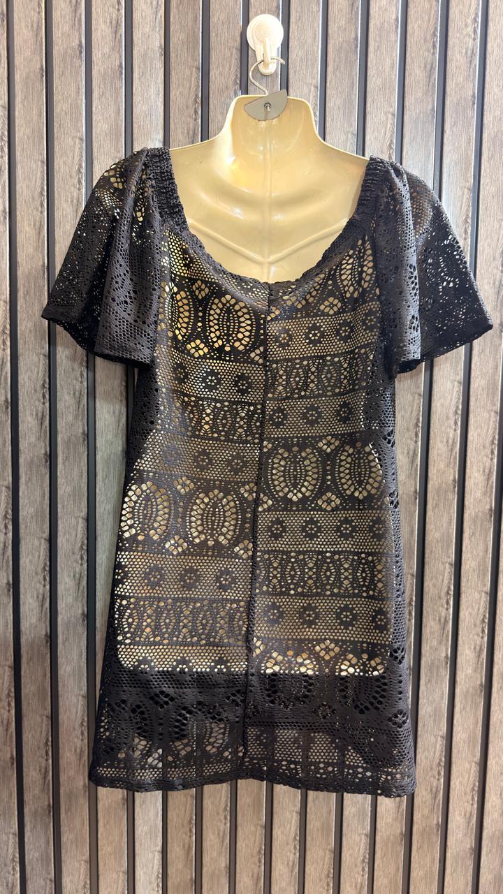 Chest 18  Lenght 29  Fabric Net Women’s Western Party Wear Mini Dress