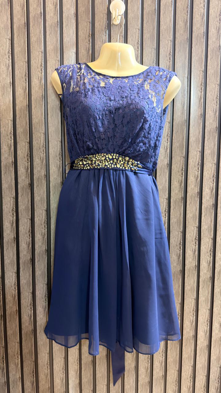 Chest 18  Length 34  Fabric Chiffon Stylish Ladies Branded Party Mini Dress