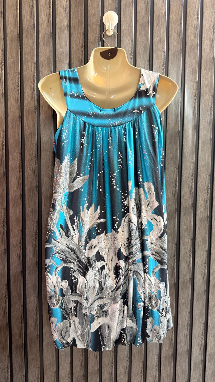 Chest 22  Length 31  Fabric Silk Jersey Ladies Glamorous Western Mini Party Dress