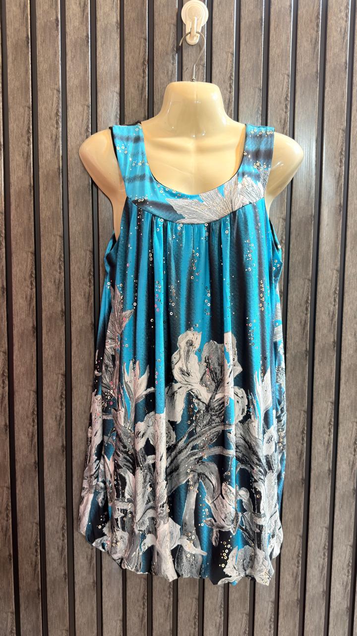 Chest 22  Length 31  Fabric Silk Jersey Ladies Glamorous Western Mini Party Dress