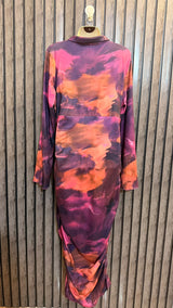 Chest 21  Length 58  Fabric Silk Jersey Women’s Branded Long Dress