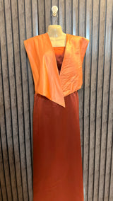 Chest 18  Length 57  Fabric Silk Women’s Stylish Maxi Dress