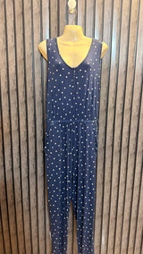 Chest 21  Length 58  Fabric Jersey Western Jumpsuit