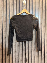 Chest 16  Lenght 16  Fabric net Everyday Fashion Crop Tops