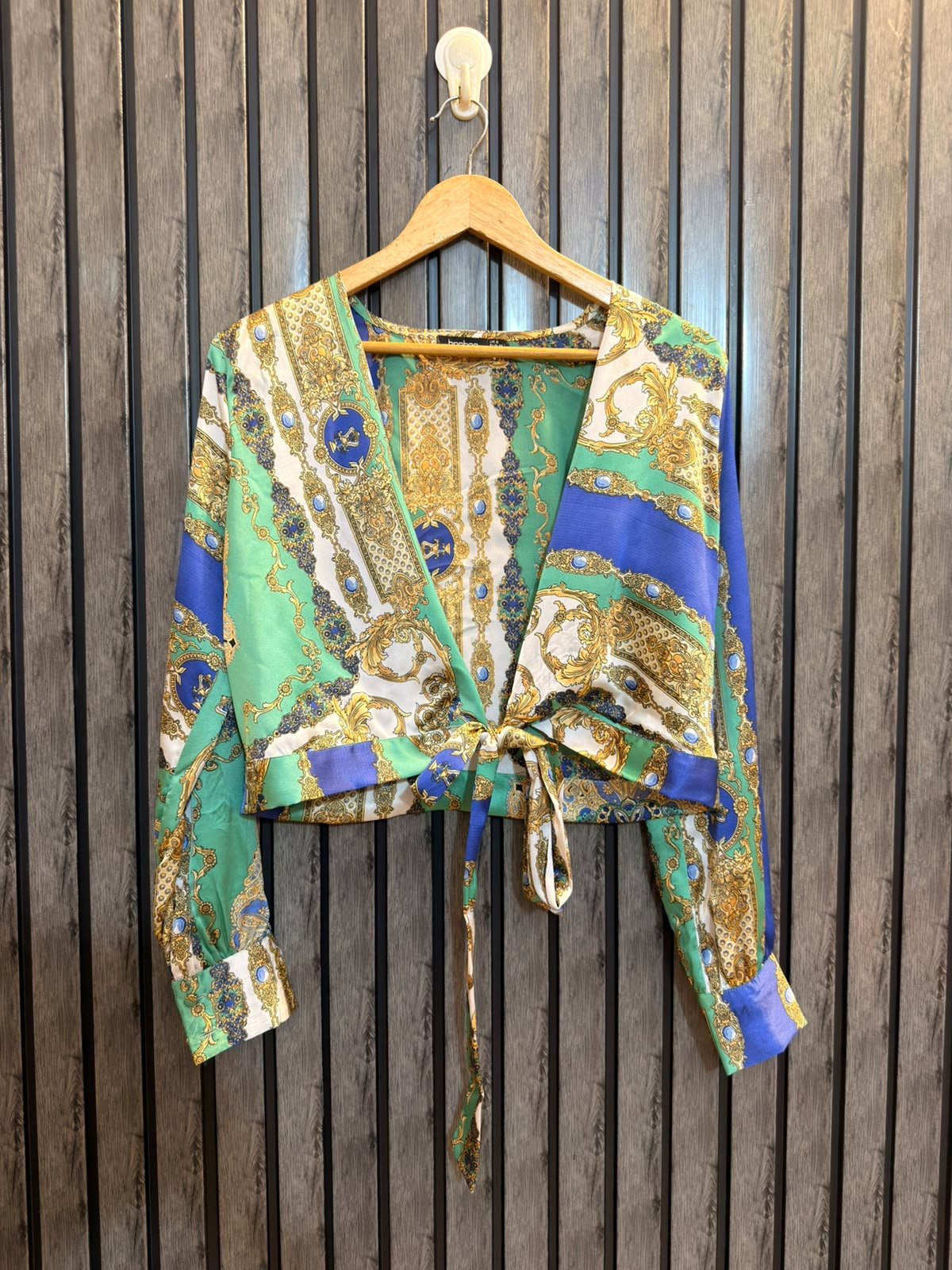 Chest small  Lenght 18  Fabric silk Stylish Short Tops for Women
