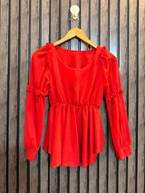 Chest 14  Lenght 24  Fabric chiffon Women’s Designer Western Top