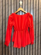 Chest 14  Lenght 24  Fabric chiffon Women’s Designer Western Top