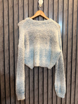 Chest small to medium  baggy style  Lenght 19 Stylish Western Rabbit Wool Sweater