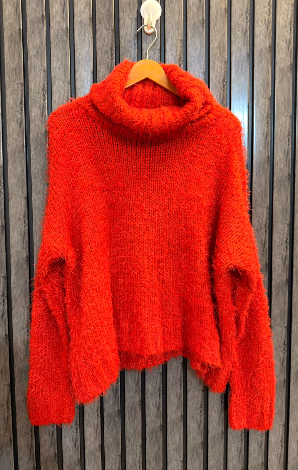 Chest 25  baggy style  Lenght 24 Premium Women’s Rabbit Wool Sweater