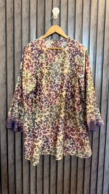 Chest 21  Lenght 31  Fabric silk Women’s Chic Western Style Tunic