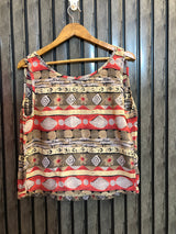 chest 21  lenght 22  fabric cotton silk  Trendy Sleeveless Summer Top
