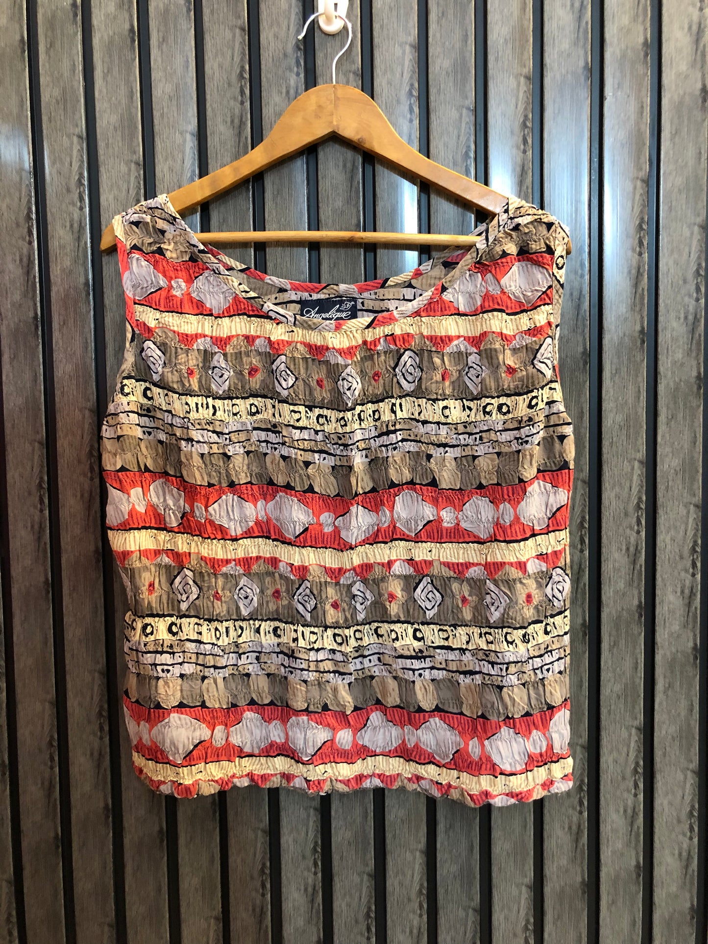 chest 21  lenght 22  fabric cotton silk  Trendy Sleeveless Summer Top