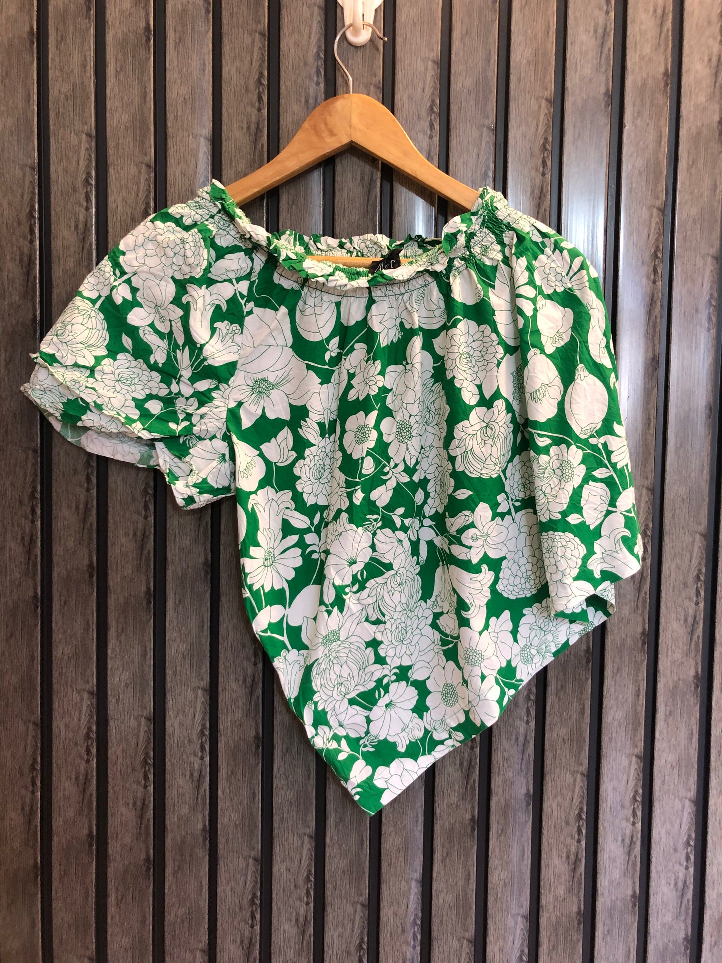 Chest 17  Length 22  Fabric Cotton Silk Trendy Western Half Sleeves Top for Women