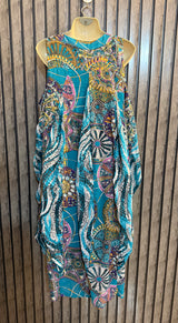 Chest 23  Length 45  Fabric Cotton Silk Printed Imported Long Maxi Dress