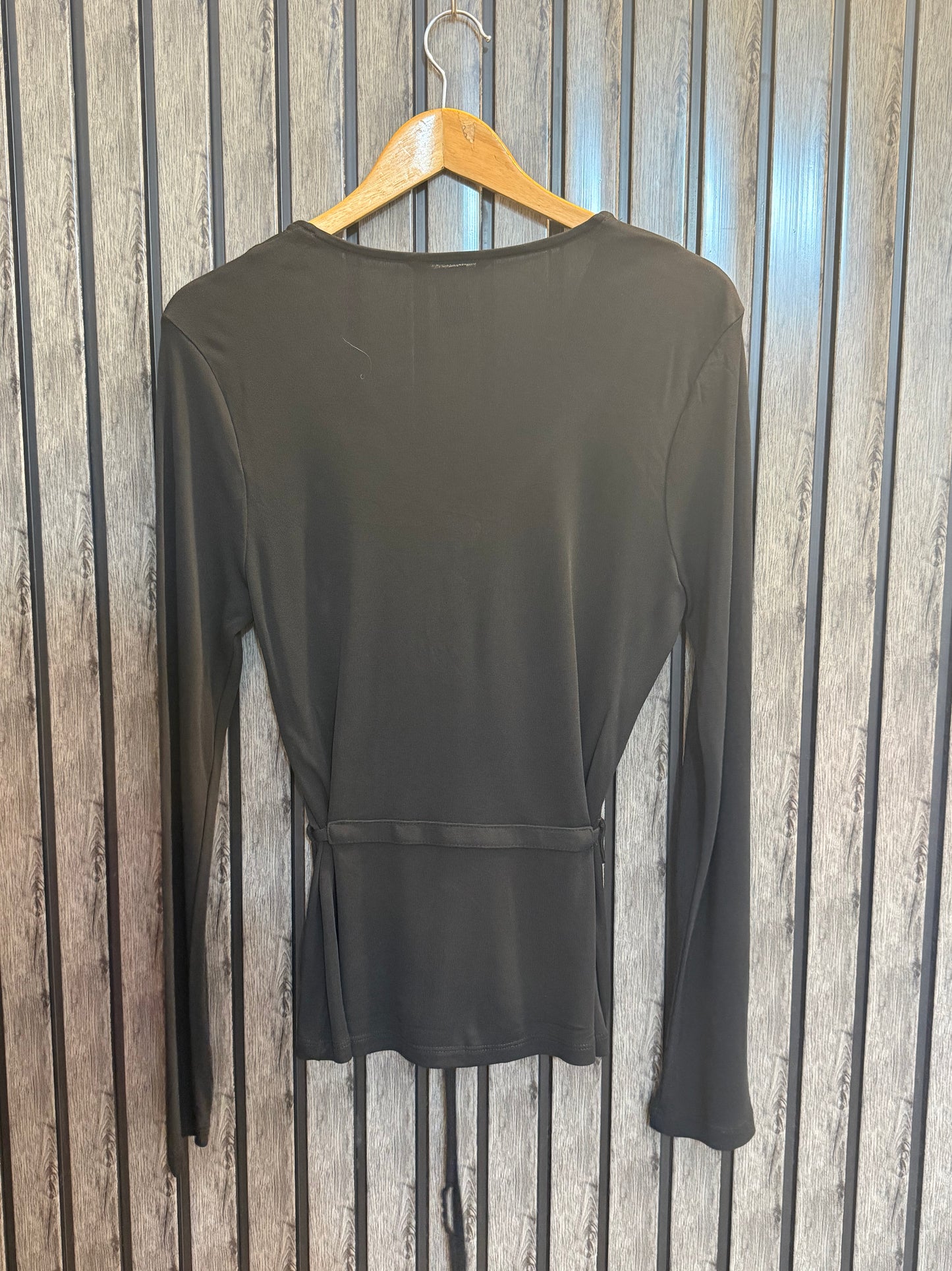 Chest 19  Length 25  Fabric Silk Jersey Slim Fit Ribbed Crop Top