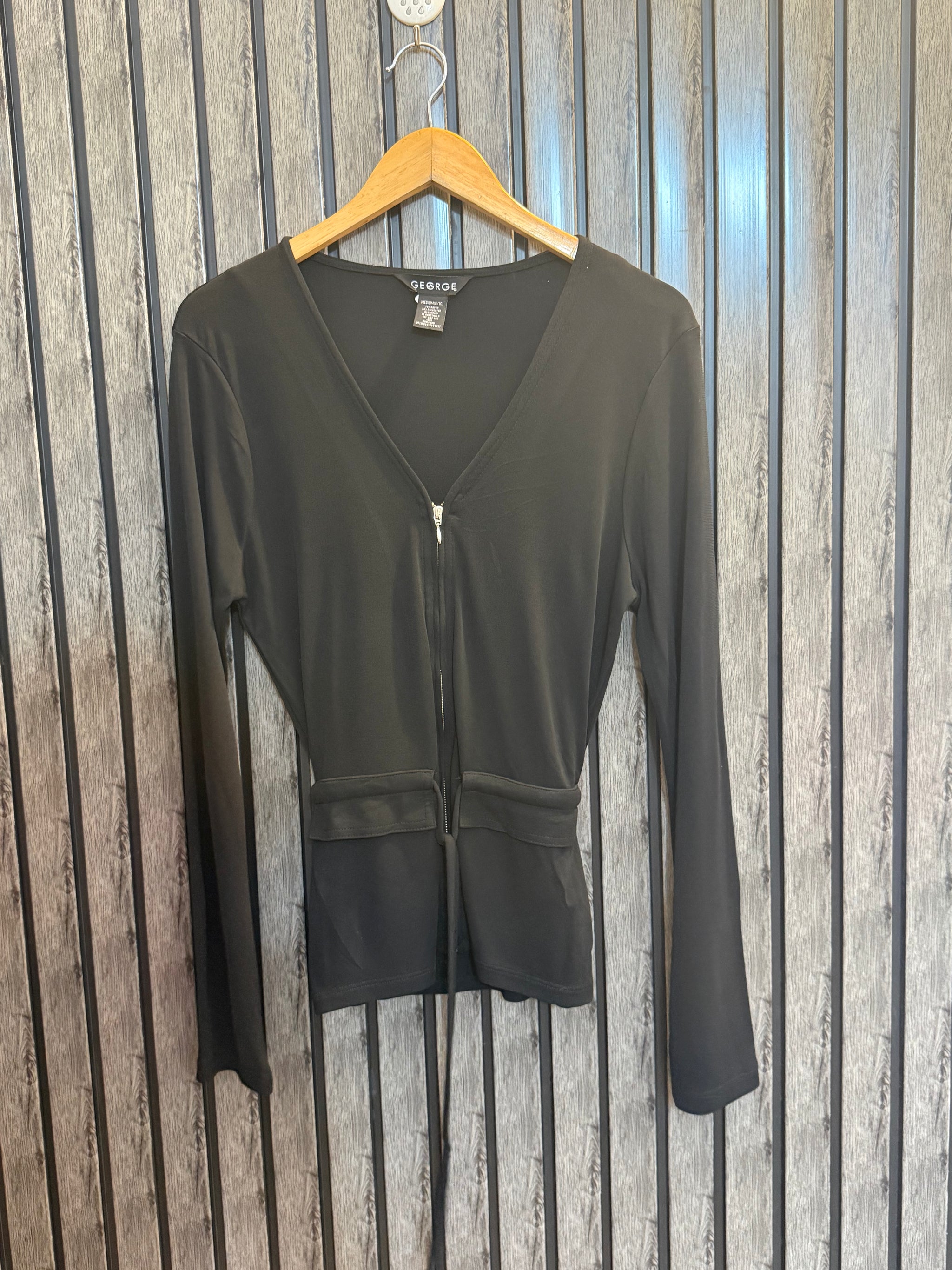 Chest 19  Length 25  Fabric Silk Jersey Slim Fit Ribbed Crop Top