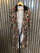 Chest Small  Length 40  Fabric Silk jersey Fashion Forward Imported Ladies Long shrug