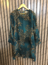 Chest 18.5  Length 36  Fabric Silk Smart Casual Branded Long Top for Women