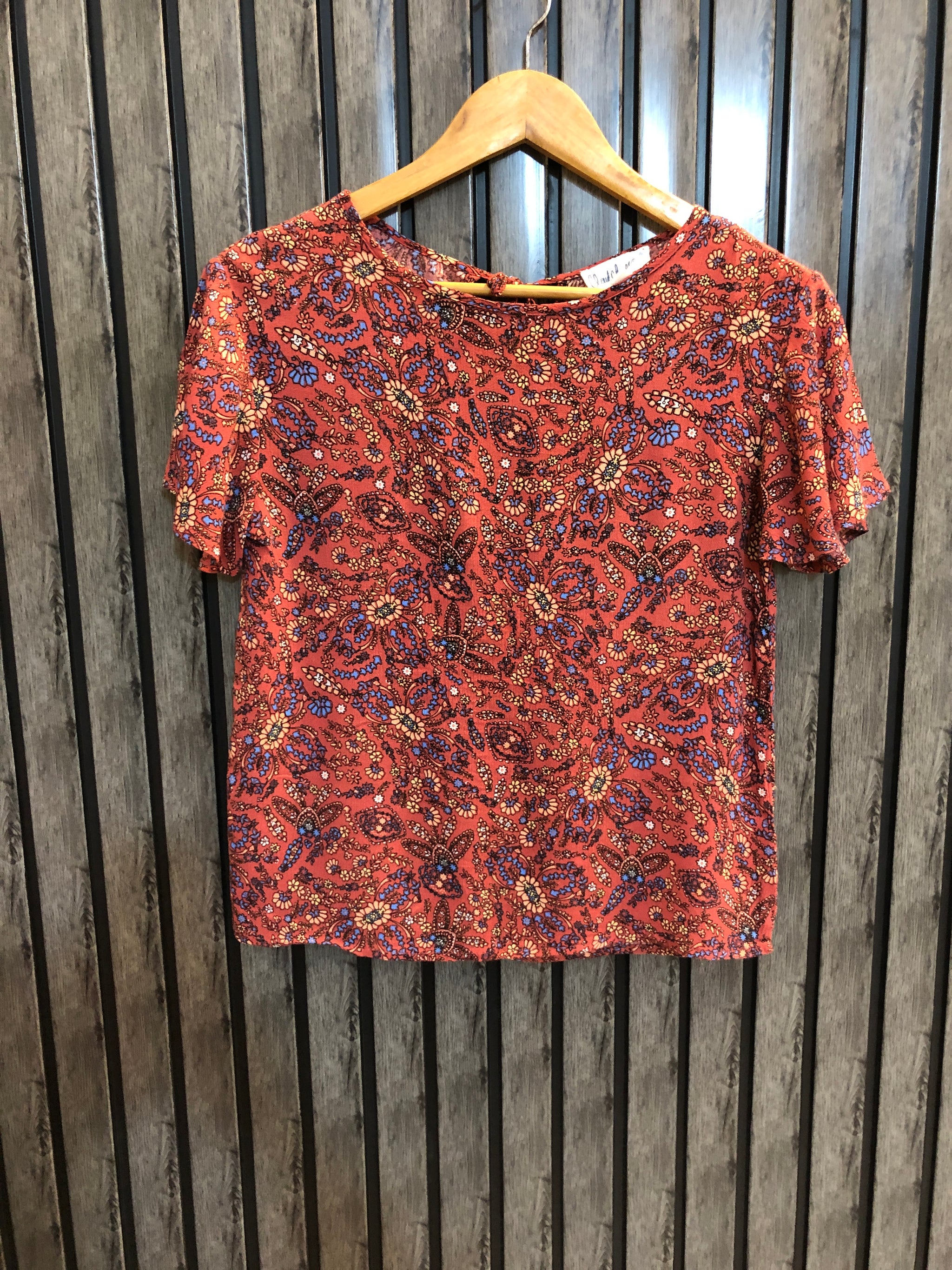 Chest 17  Length 22  Fabric Cotton Stylish Western Casual Half Sleeves Top for Ladies