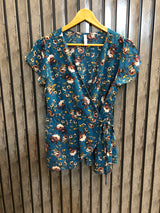 Chest Small  Length 25  Fabric Linen High Quality Imported Western Half Sleeves Ladies Top