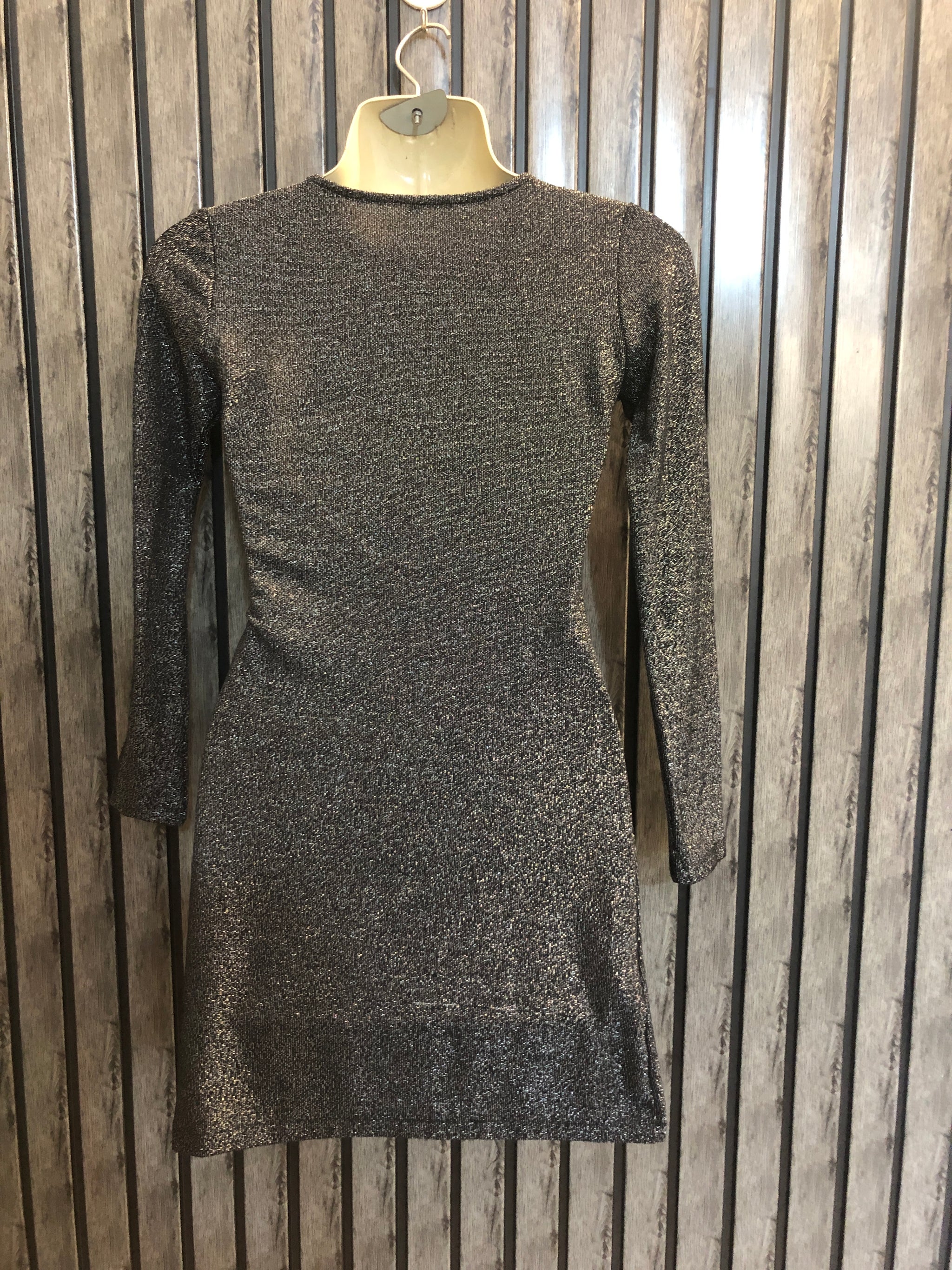 Chest 17  Length 28  Fabric Silk Jersey Trendy Western Brand Mini Dress for Party Wear